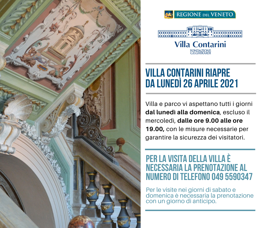 Villa Contarini riapre al pubblico il 26 aprile 2021