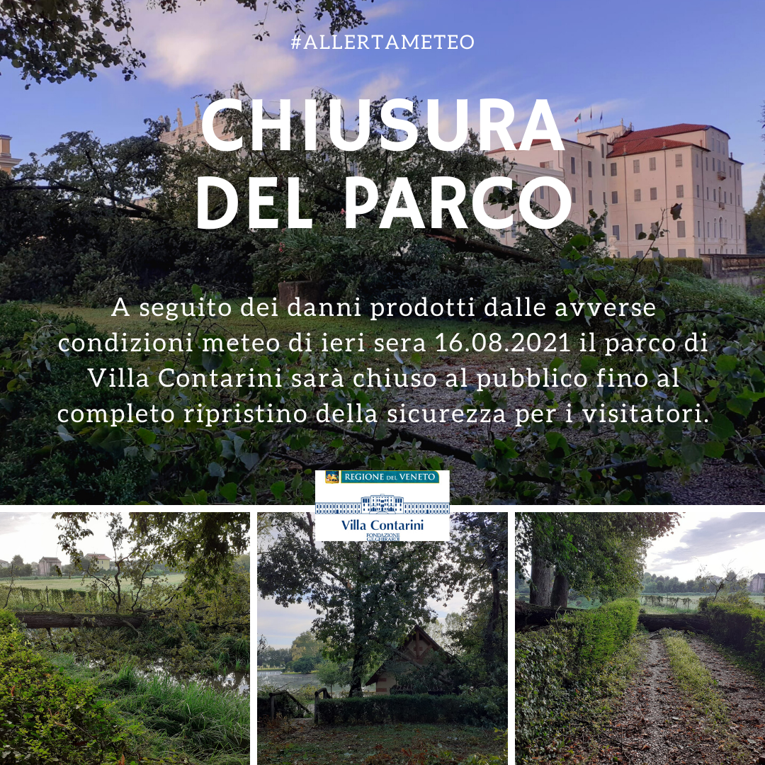 Chiusura del parco causa danni maltempo